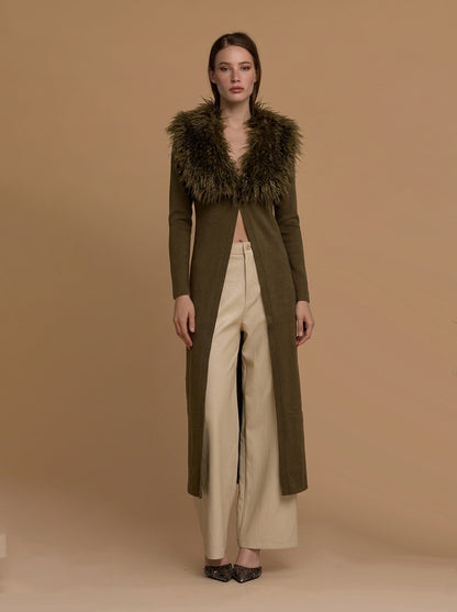 Maxi cardigan col façon mongolie - 263ns143 - NOSECRETS