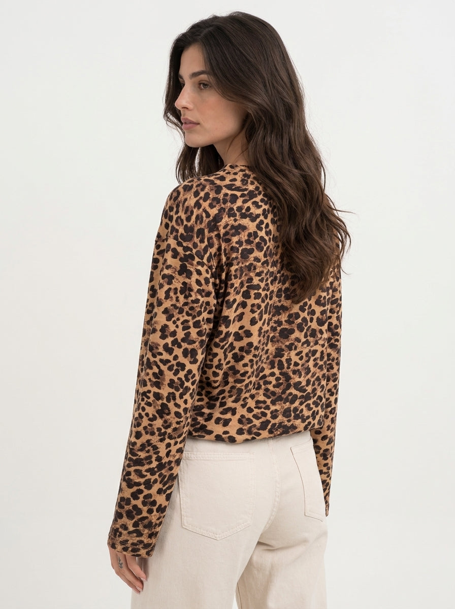 Maglia manica campana animalier - fw260042 - TENSIONE IN