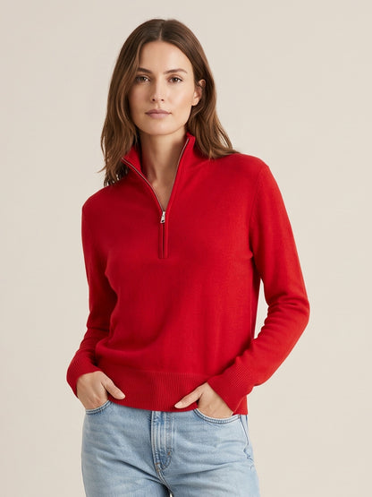 Pure wool turtleneck sweater with zip - i26/wl12280 - MOTEL
