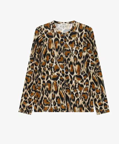 T-shirt a maniche lunghe con stampa animalier- tavv2gs - DIXIE