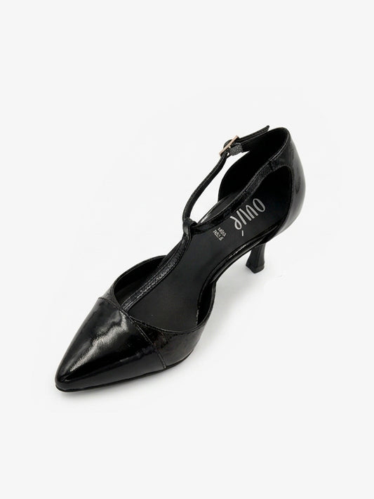 Zapatos de tacón en piel con punta afilada - blanco roto - OVYÈ