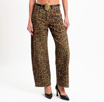 Pantalón Balloon Animal Print - w26p545 - TENSIONE IN