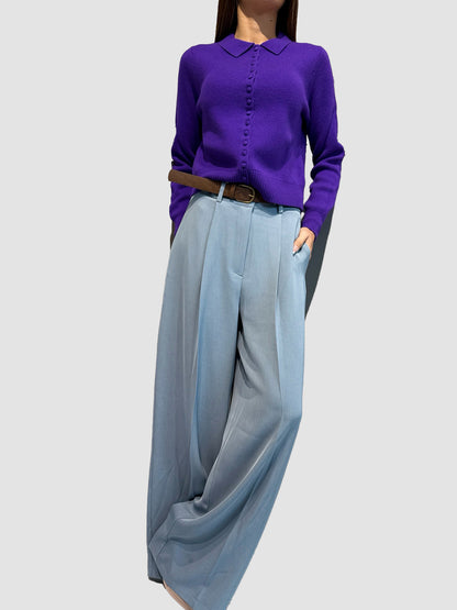 Pantalone a palazzo con pences in tessuto fluido - ai26-4020camp - TENSIONE IN