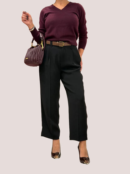 Pantalone con pence e cinta - ai26-4086camp - TENSIONE IN