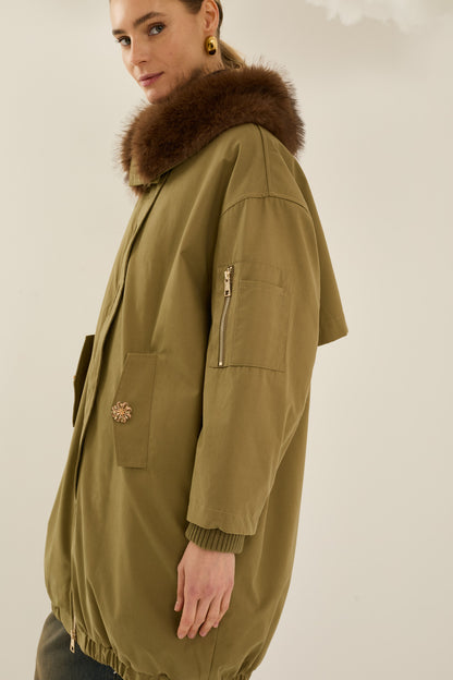 Parka con pelo interno - p40k009- SOUVENIR