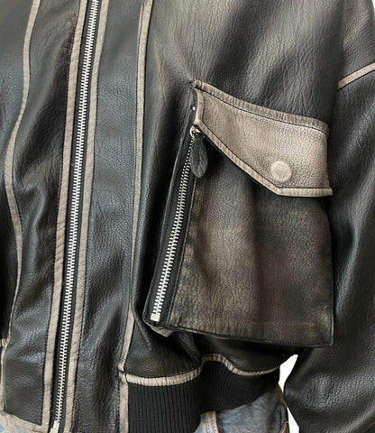 Oversized-Jacke aus Kunstleder mit großen Taschen – i26l-6008 – MOTEL