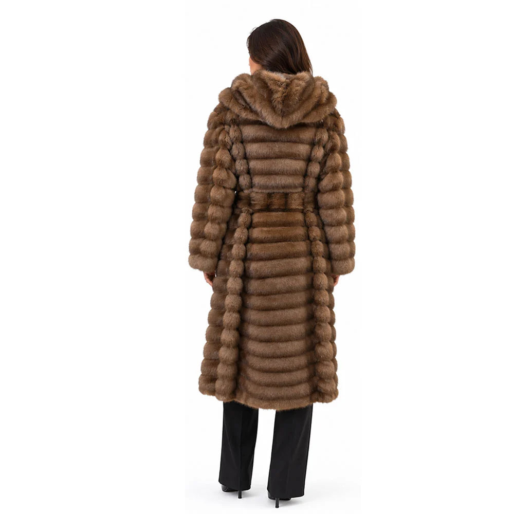 Cappotto lungo in ecopelliccia - scp02 - SILENCE LIMITED