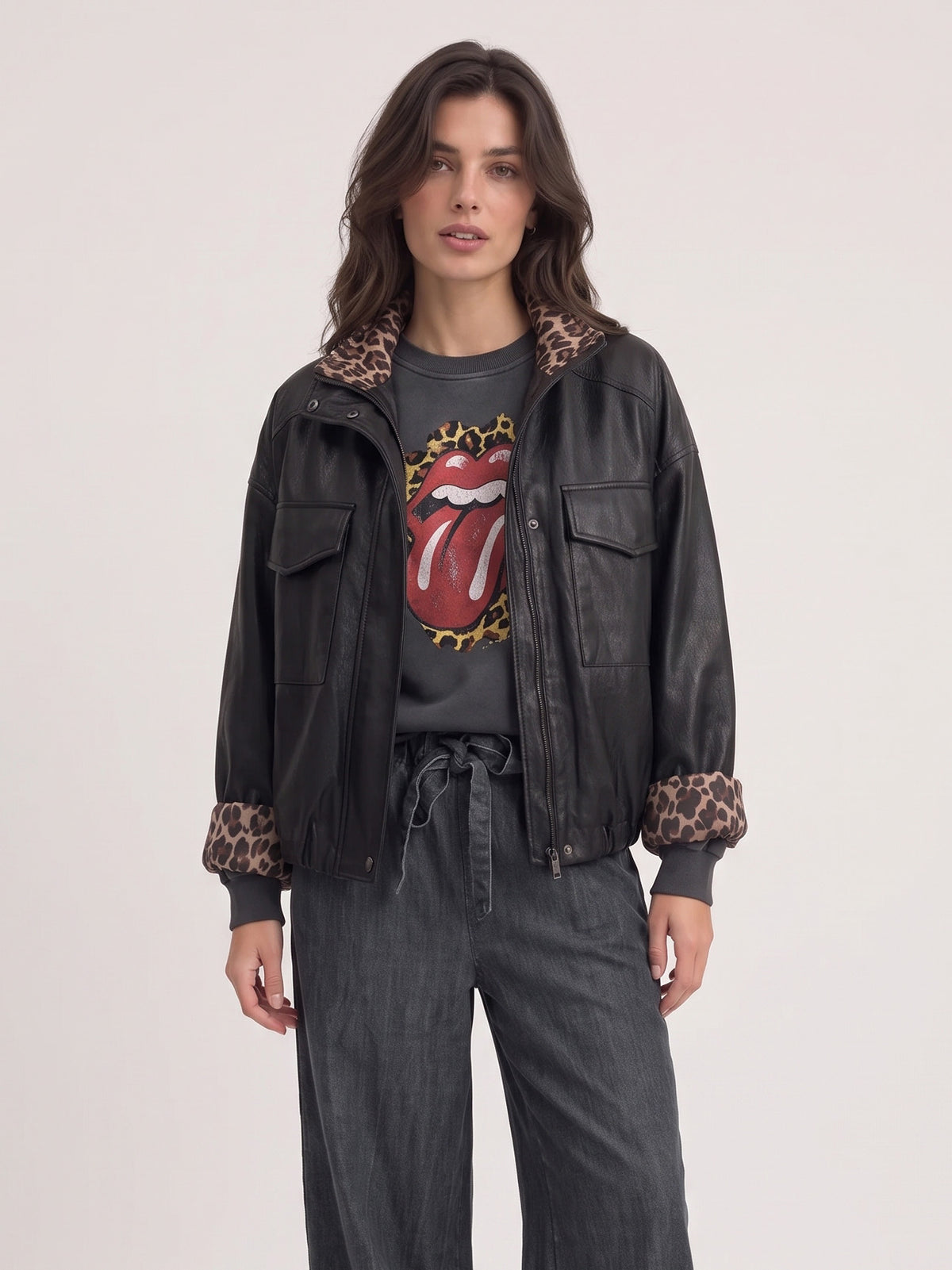 Frayed chambray trousers with drawstring - fw260027 - TENSIONE IN