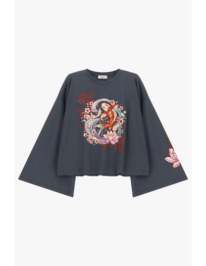 T-shirt stampa JAPAN - t262b109 -- DIXIE