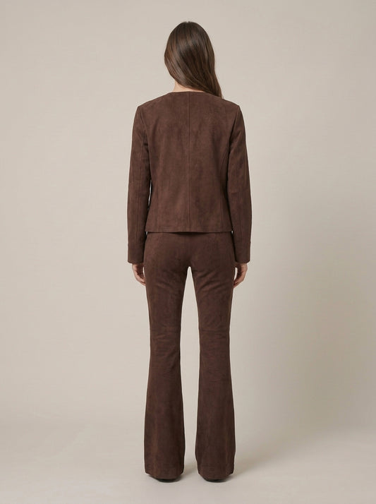 Suede-Effect Milano Stitch Suit - 80524 - OPERA