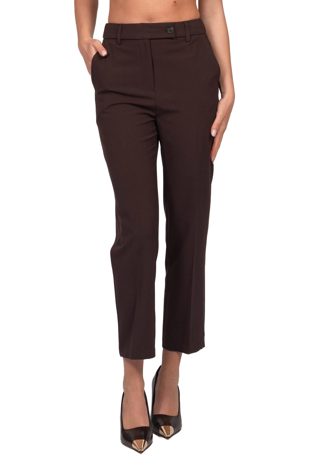 Pantalone a sigaretta variante moro Tensione IN - 27p6449 - TENSIONE IN