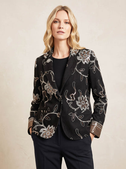 Cloth jacket with embroidery - a26dl612 - LE STREGHE