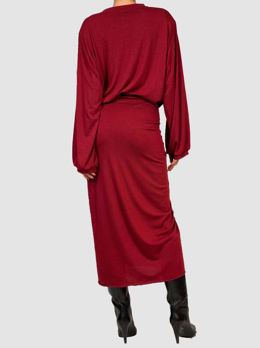 Langes Kleid mit Knoten - fw260093-a - TENSIONE IN