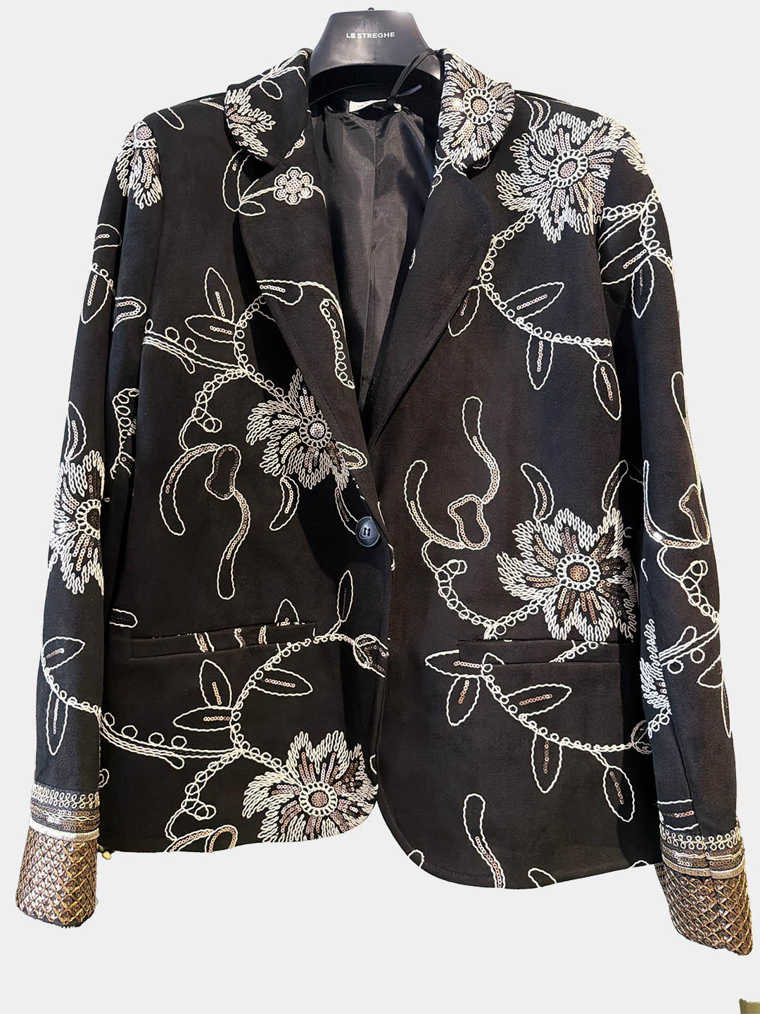 Cloth jacket with embroidery - a26dl612 - LE STREGHE