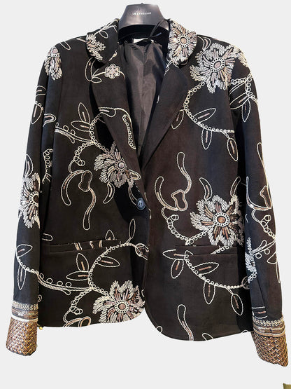 Cloth jacket with embroidery - a26dl612 - LE STREGHE