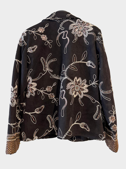 Cloth jacket with embroidery - a26dl612 - LE STREGHE