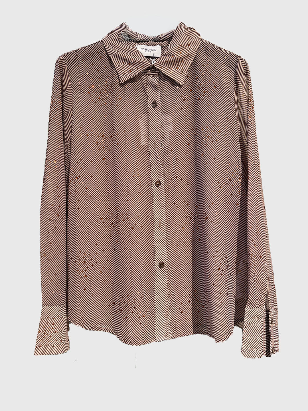Camisa con estampado de espiga y diamantes - 262ns137 - NOSECRETS