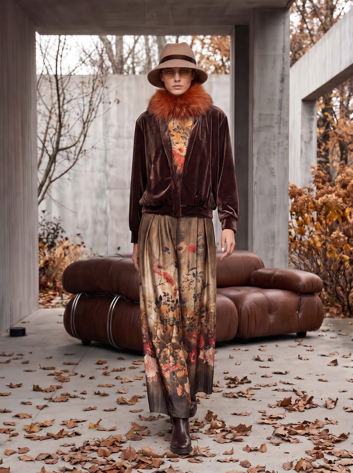 Pantalone ampio a fantasia - 51536 - OPERA