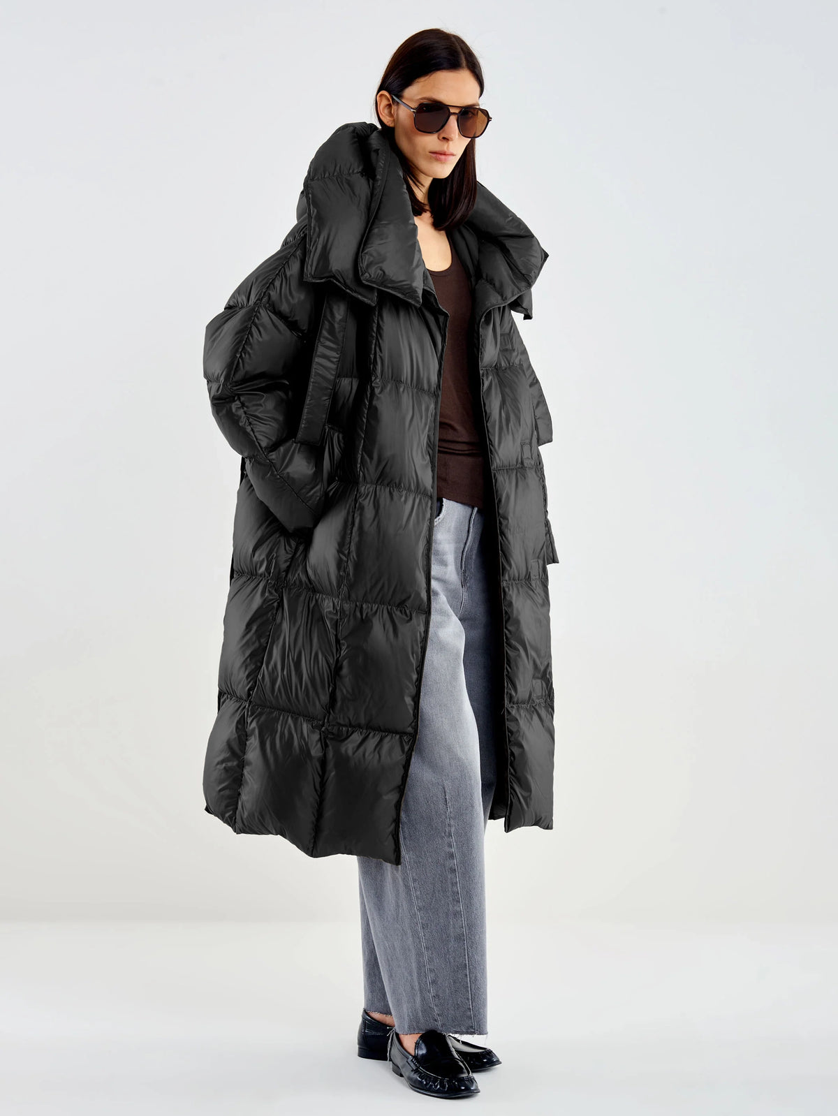 Piumino Lungo Maxi Collo e Cappuccio - tac0086 - ViCOLO