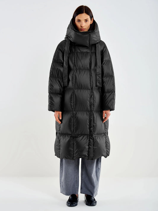 Piumino Lungo Maxi Collo e Cappuccio - tac0086 - ViCOLO