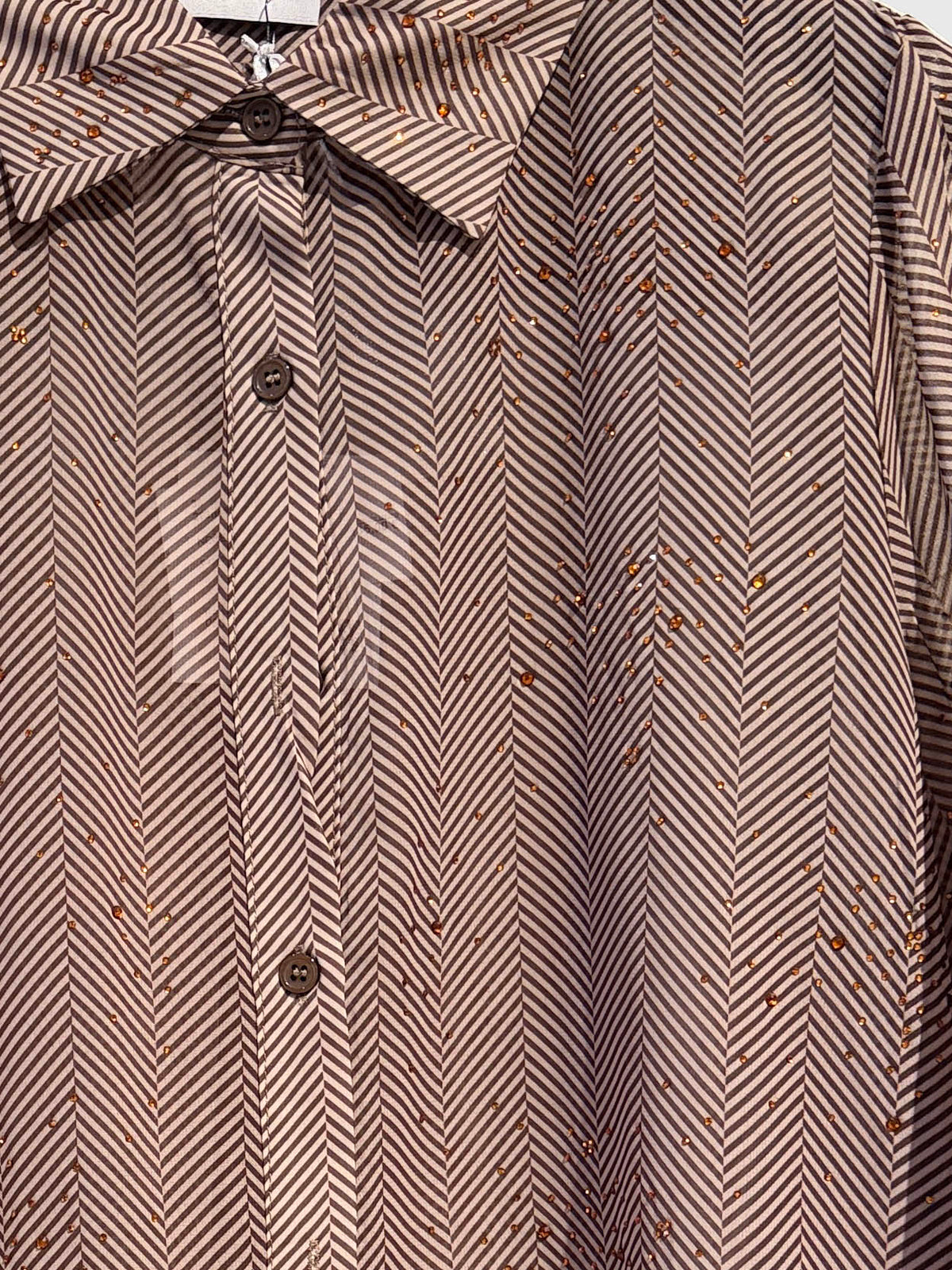 Camisa con estampado de espiga y diamantes - 262ns137 - NOSECRETS